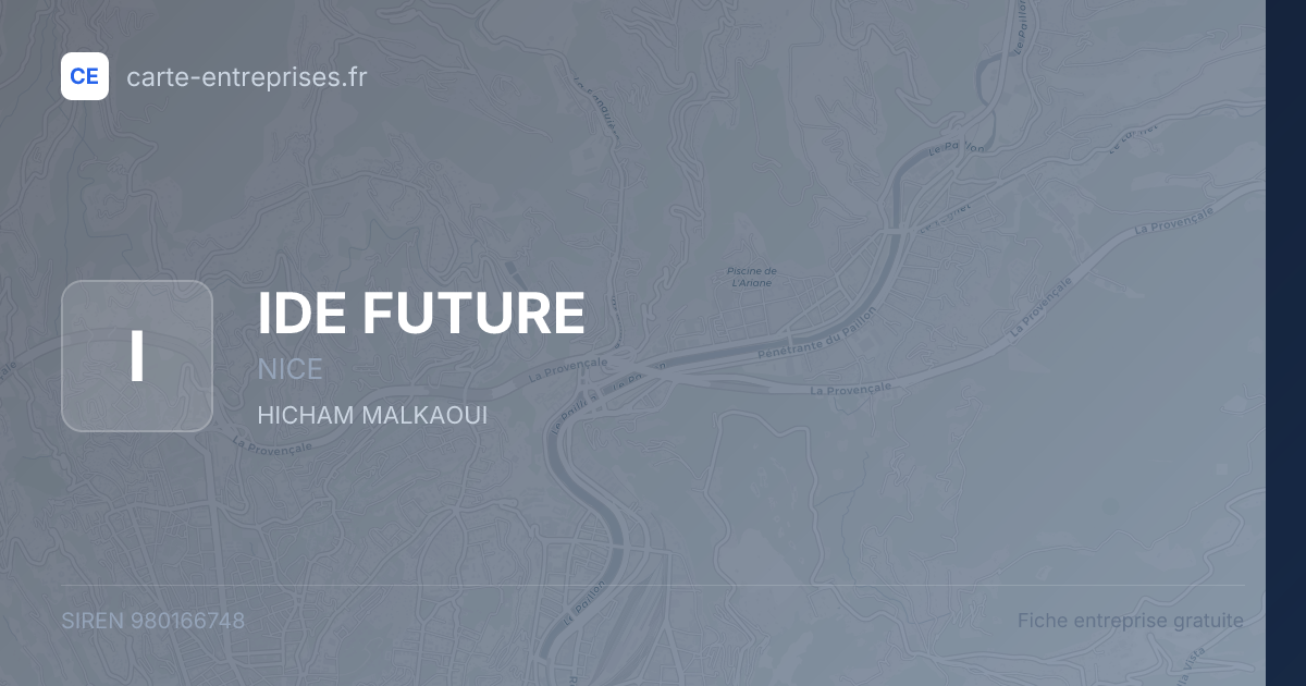 IDE FUTURE — 980166748 — fiche entreprise