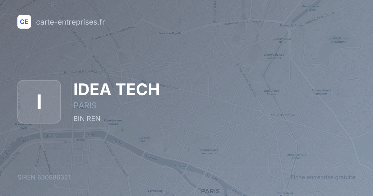 IDEA TECH — 830886321 — fiche entreprise
