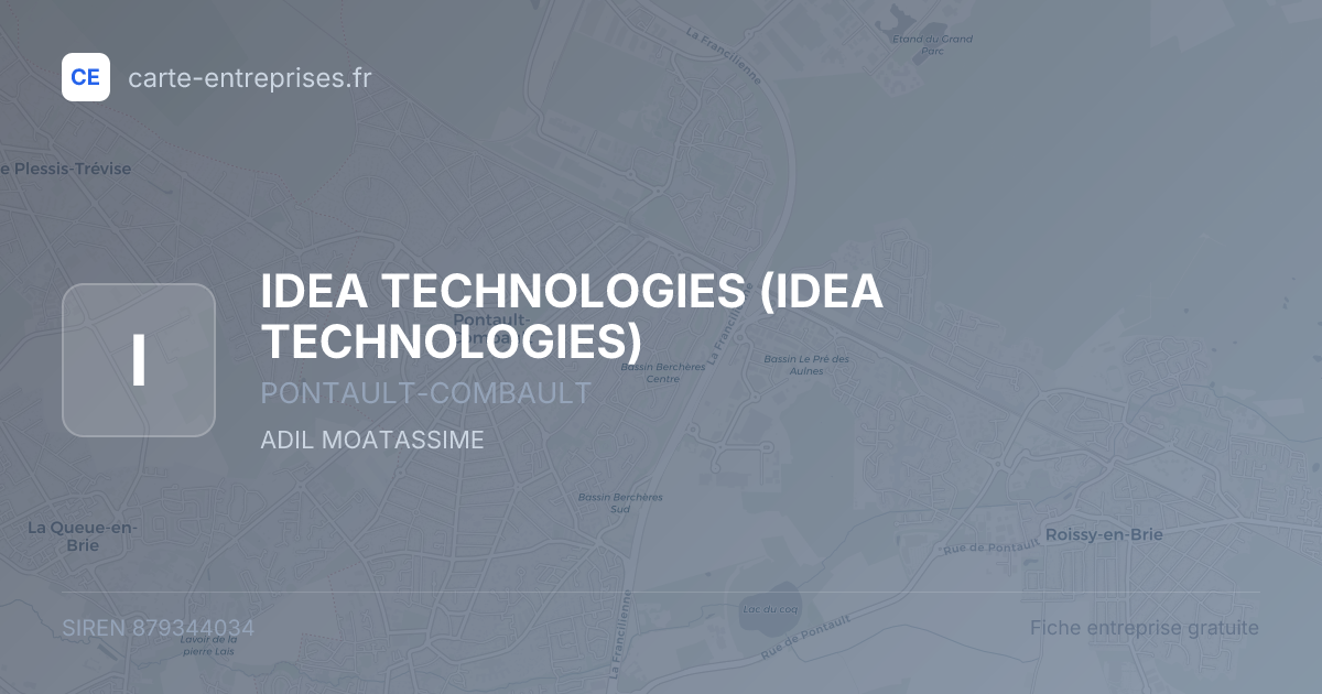 IDEA TECHNOLOGIES — 879344034 — fiche entreprise