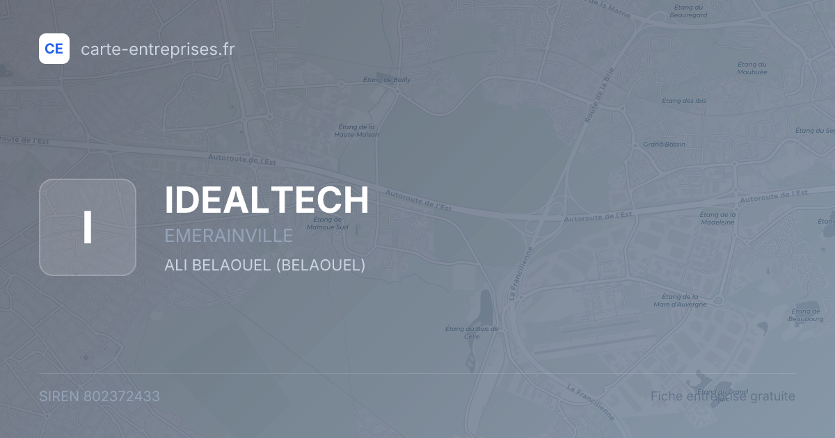IDEALTECH — 802372433 — fiche entreprise