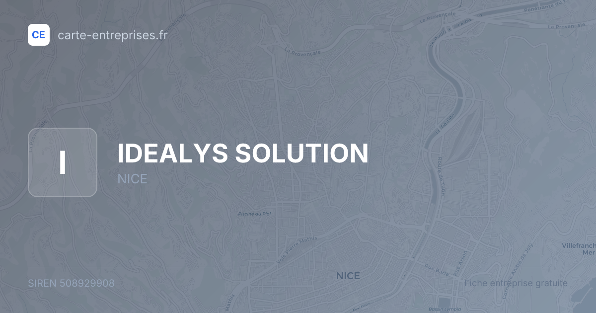 IDEALYS SOLUTION — 508929908 — fiche entreprise