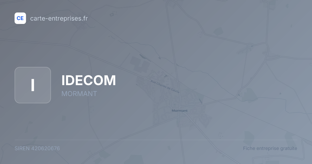 IDECOM — 420620676 — fiche entreprise