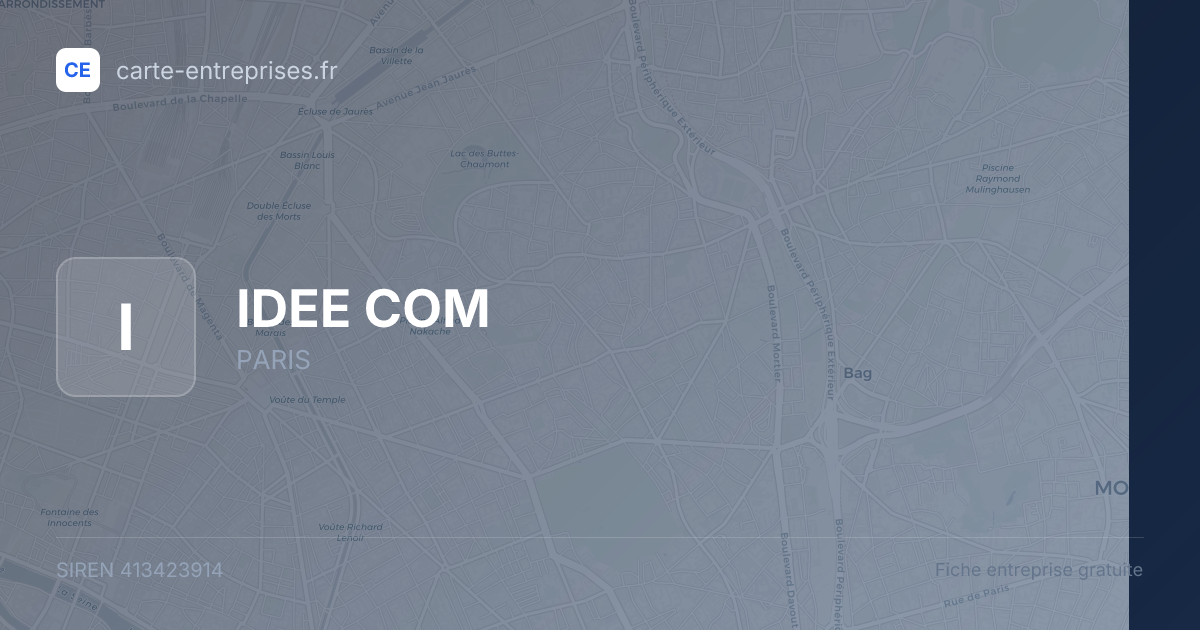 IDEE COM — 413423914 — fiche entreprise