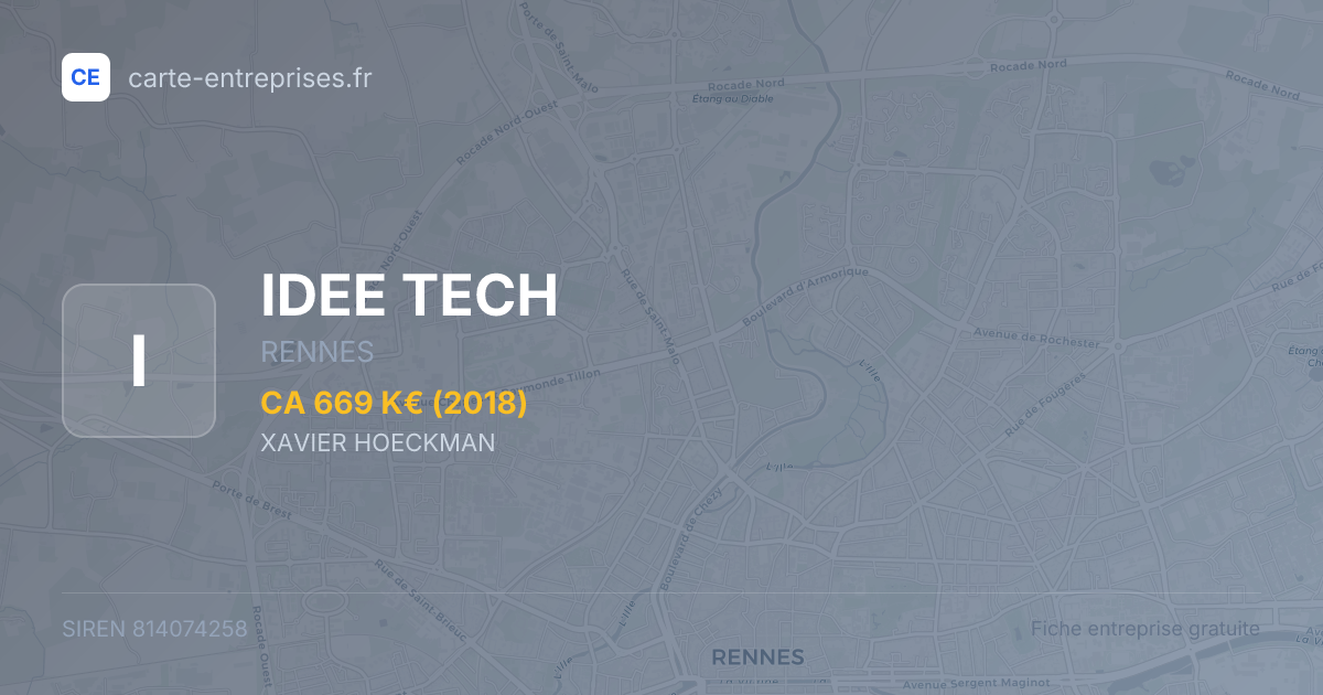 IDEE TECH — 814074258 — fiche entreprise