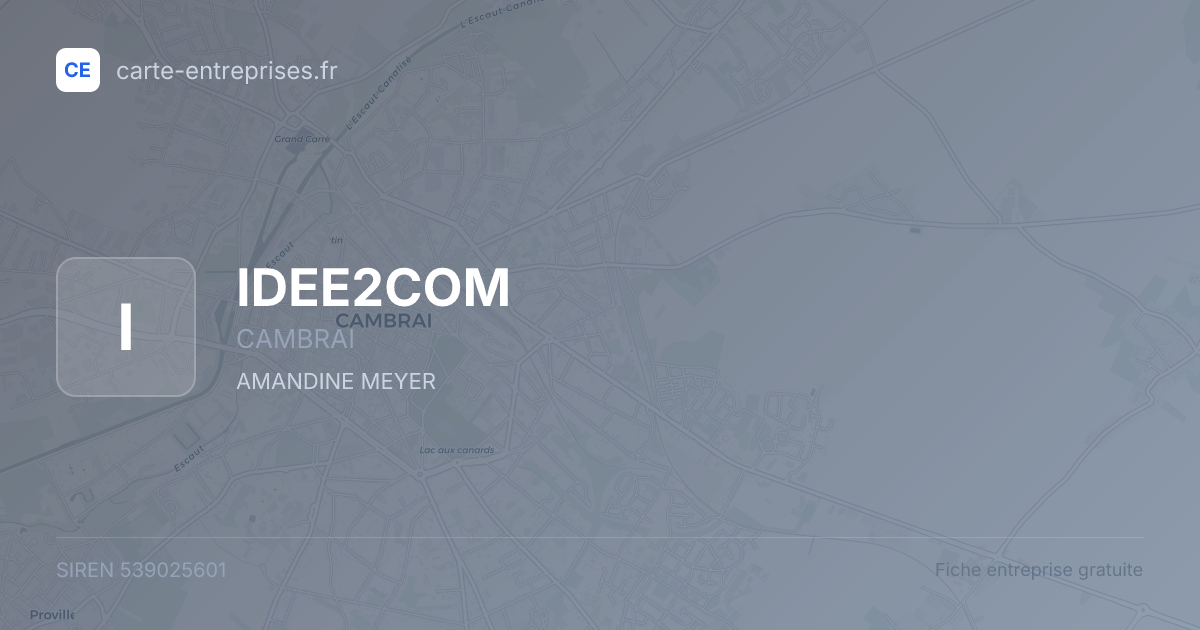 IDEE2COM — 539025601 — fiche entreprise