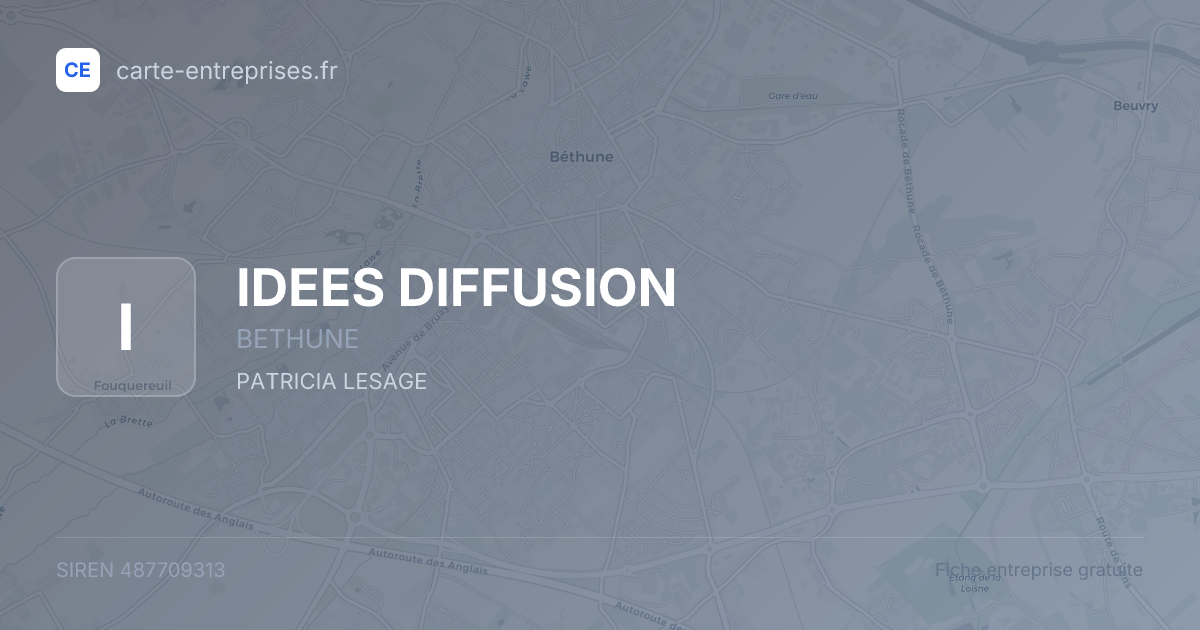 IDEES DIFFUSION — 487709313 — fiche entreprise