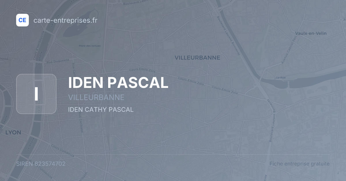 IDEN PASCAL — 823574702 — fiche entreprise