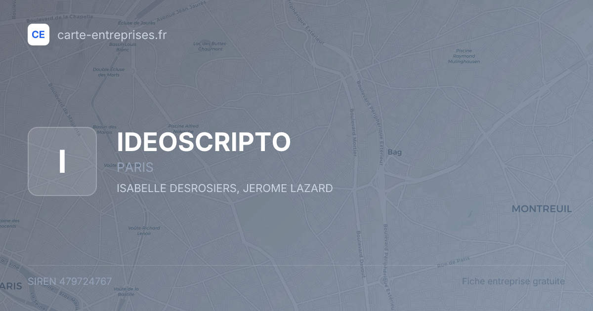 IDEOSCRIPTO — 479724767 — fiche entreprise
