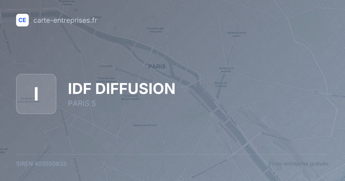 IDF DIFFUSION — 403550833 — fiche entreprise