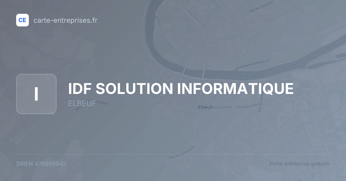 IDF SOLUTION INFORMATIQUE — 478958945 — fiche entreprise
