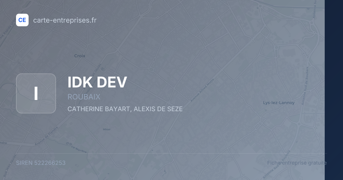 IDK DEV — 522266253 — fiche entreprise