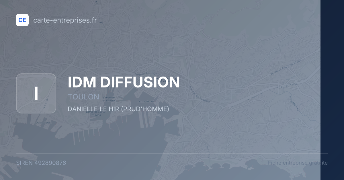 IDM DIFFUSION — 492890876 — fiche entreprise