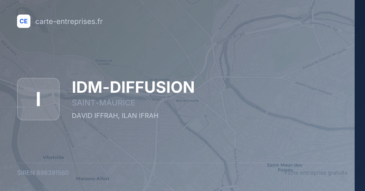 IDM-DIFFUSION — 898391560 — fiche entreprise