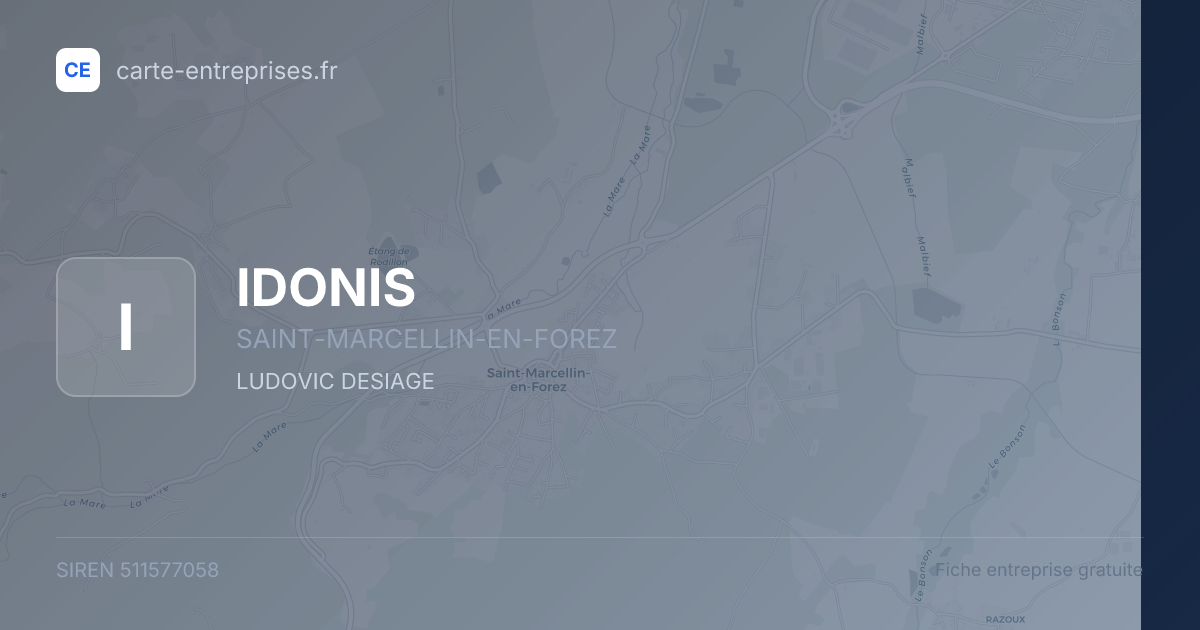 IDONIS — 511577058 — fiche entreprise