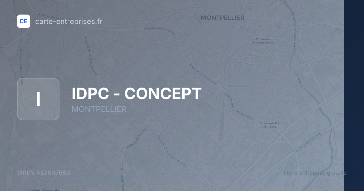 IDPC - CONCEPT — 482047669 — fiche entreprise
