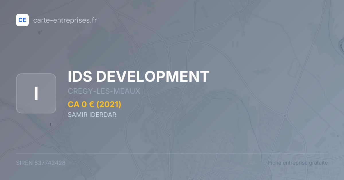 IDS DEVELOPMENT — 837742428 — fiche entreprise