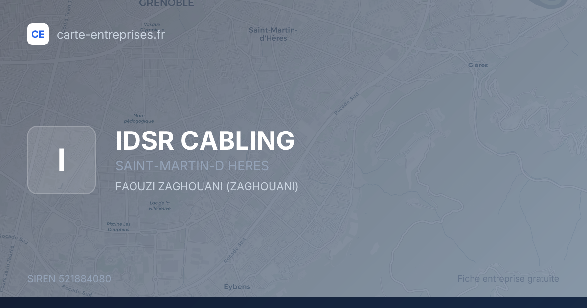 IDSR CABLING — 521884080 — fiche entreprise