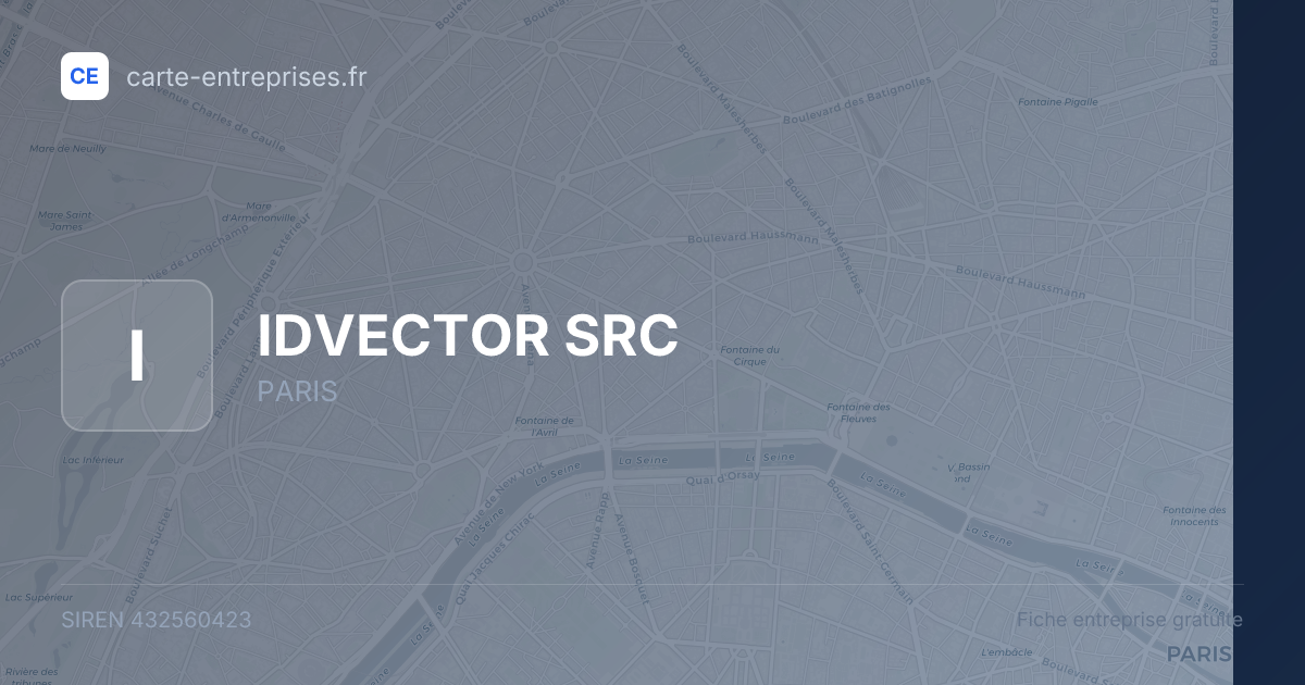 IDVECTOR SRC — 432560423 — fiche entreprise
