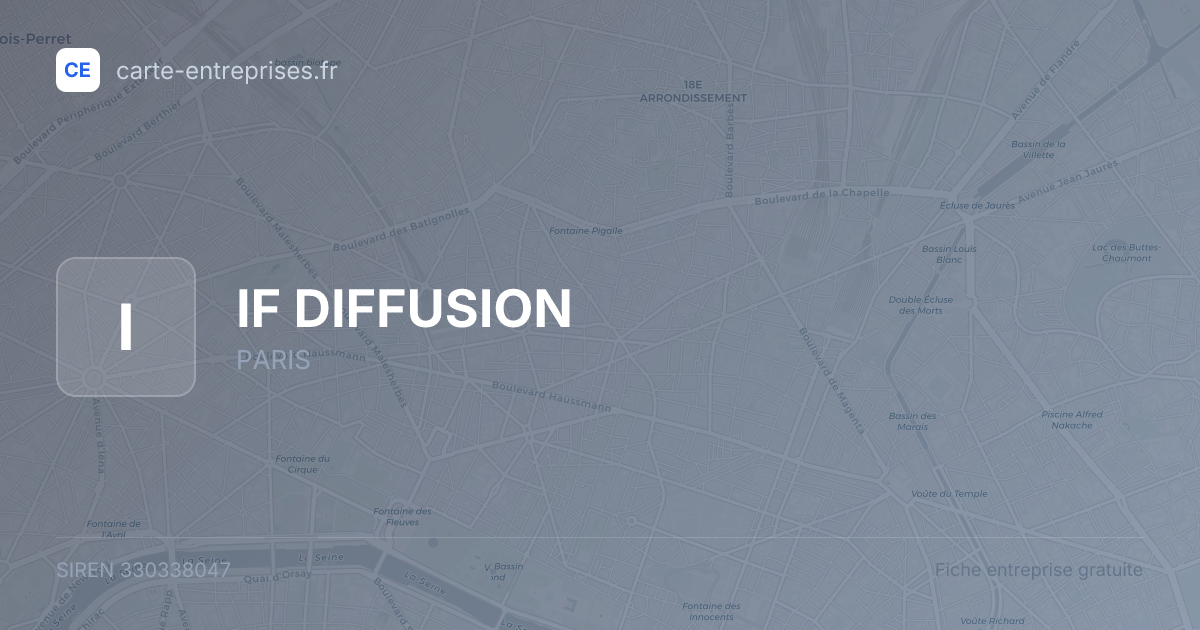IF DIFFUSION — 330338047 — fiche entreprise