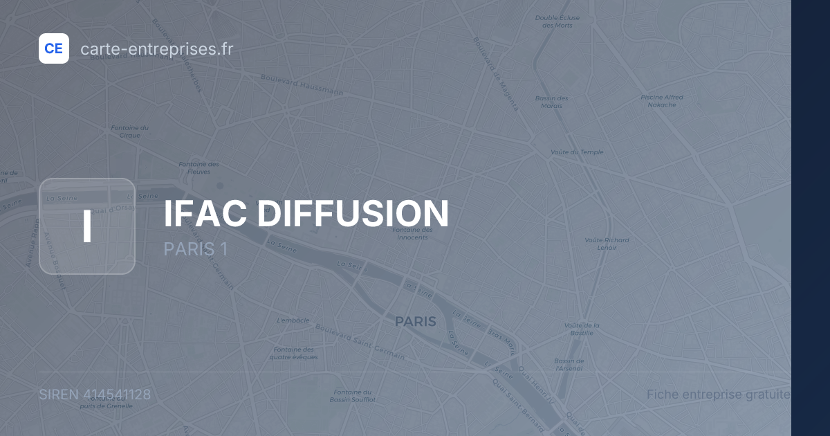 IFAC DIFFUSION — 414541128 — fiche entreprise