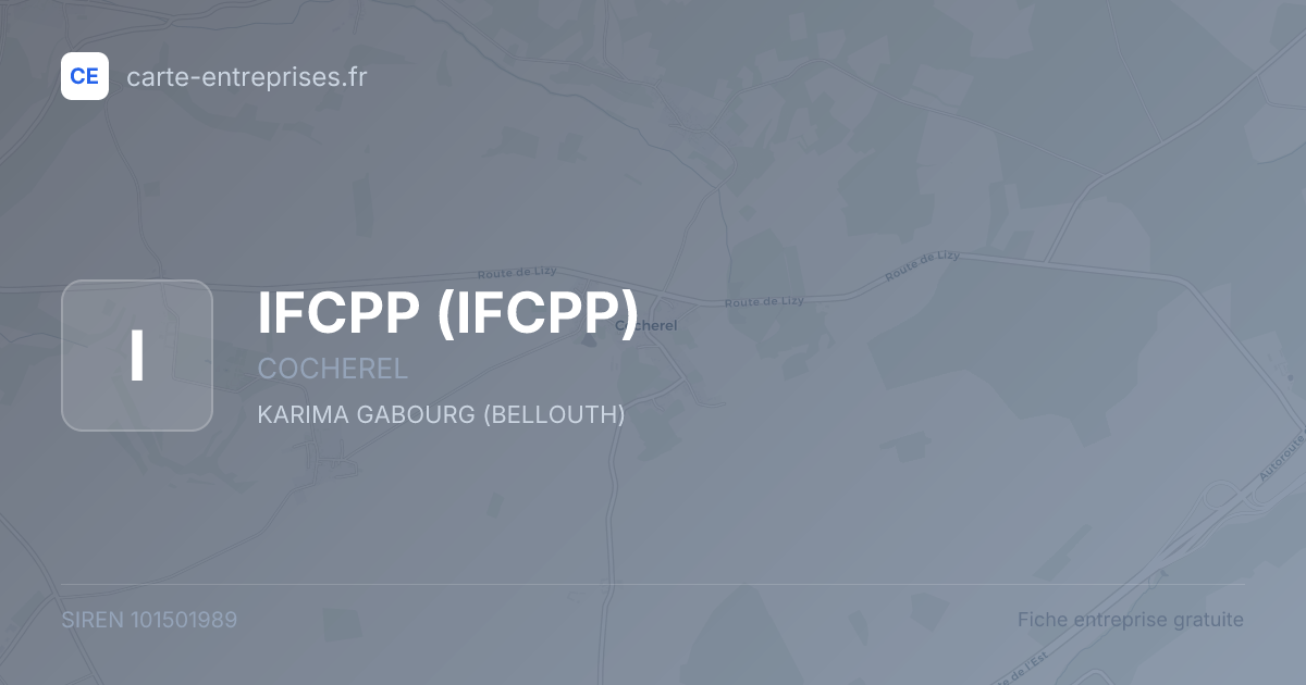 IFCPP — 101501989 — fiche entreprise