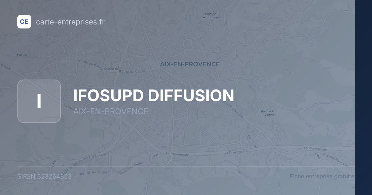IFOSUPD DIFFUSION — 323264853 — fiche entreprise