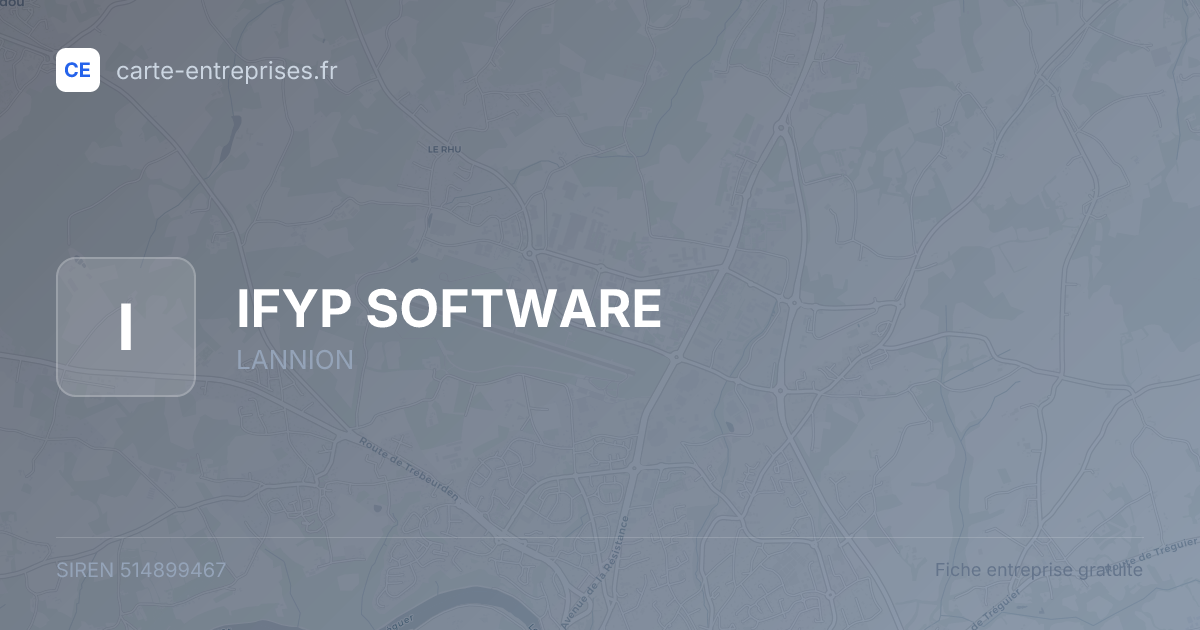 IFYP SOFTWARE — 514899467 — fiche entreprise