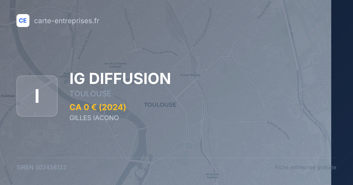IG DIFFUSION — 502456122 — fiche entreprise
