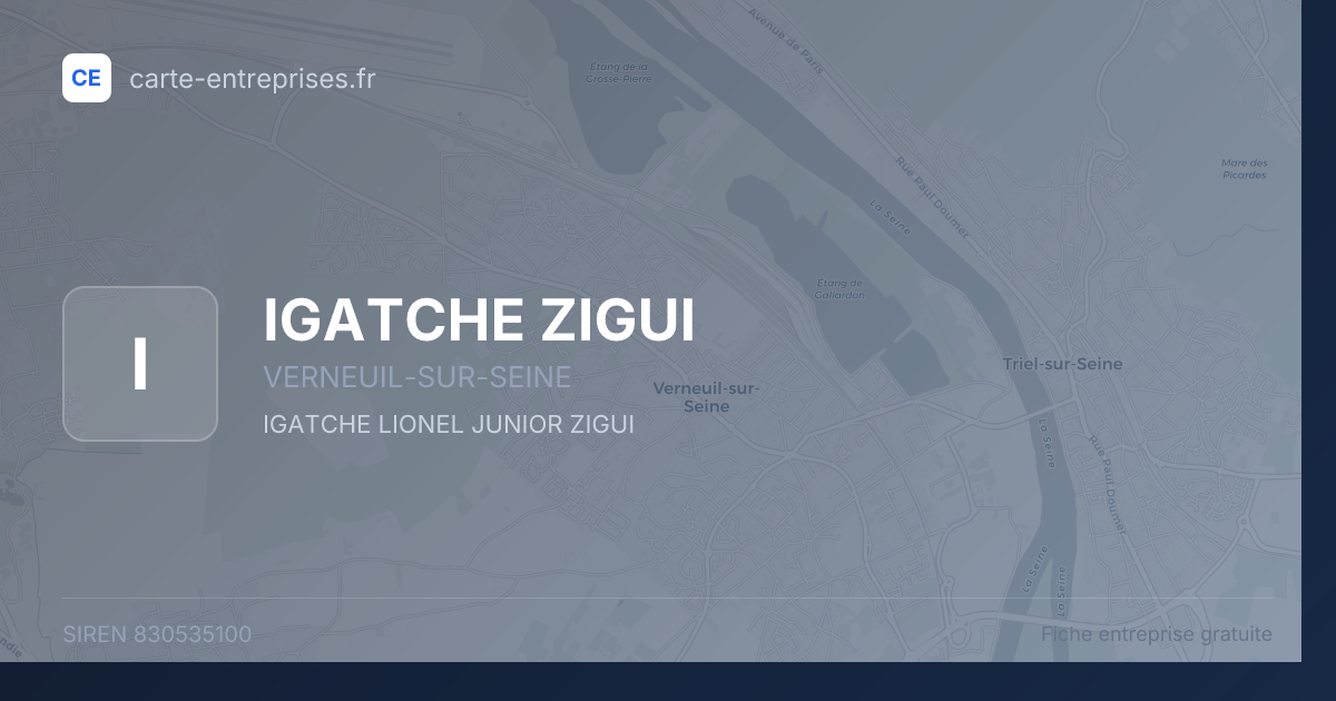 IGATCHE ZIGUI — 830535100 — fiche entreprise