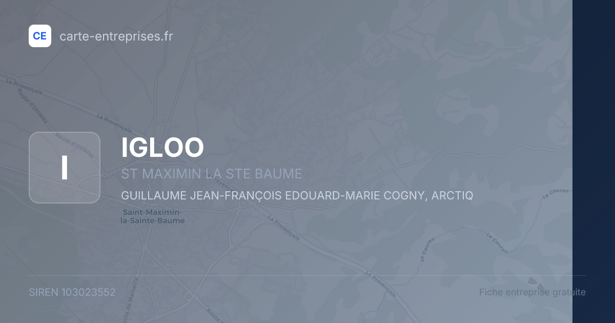 IGLOO — 103023552 — fiche entreprise