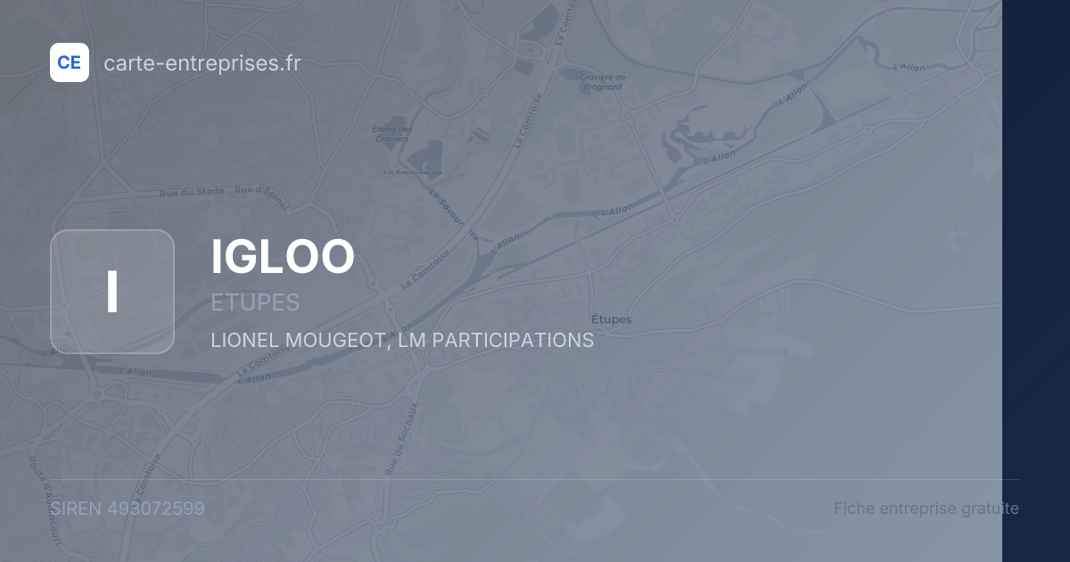 IGLOO — 493072599 — fiche entreprise
