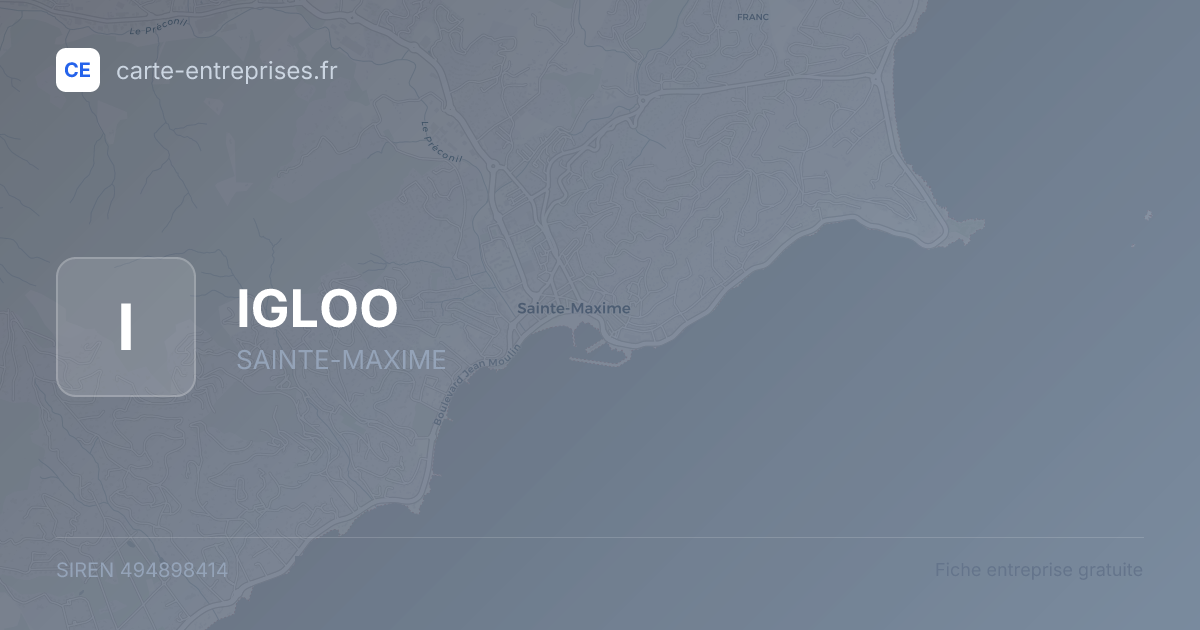 IGLOO — 494898414 — fiche entreprise