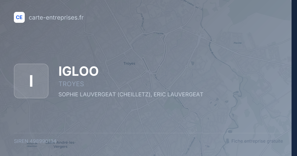 IGLOO — 498990134 — fiche entreprise