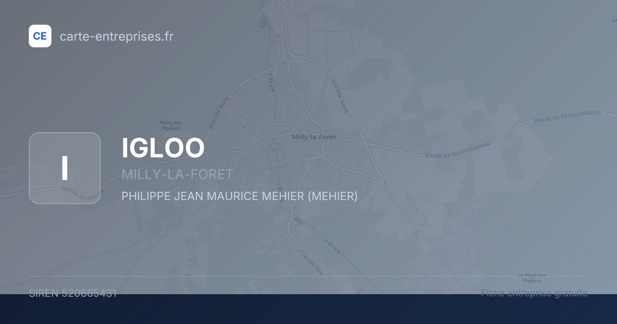 IGLOO — 520665431 — fiche entreprise