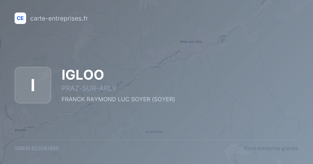 IGLOO — 853061950 — fiche entreprise