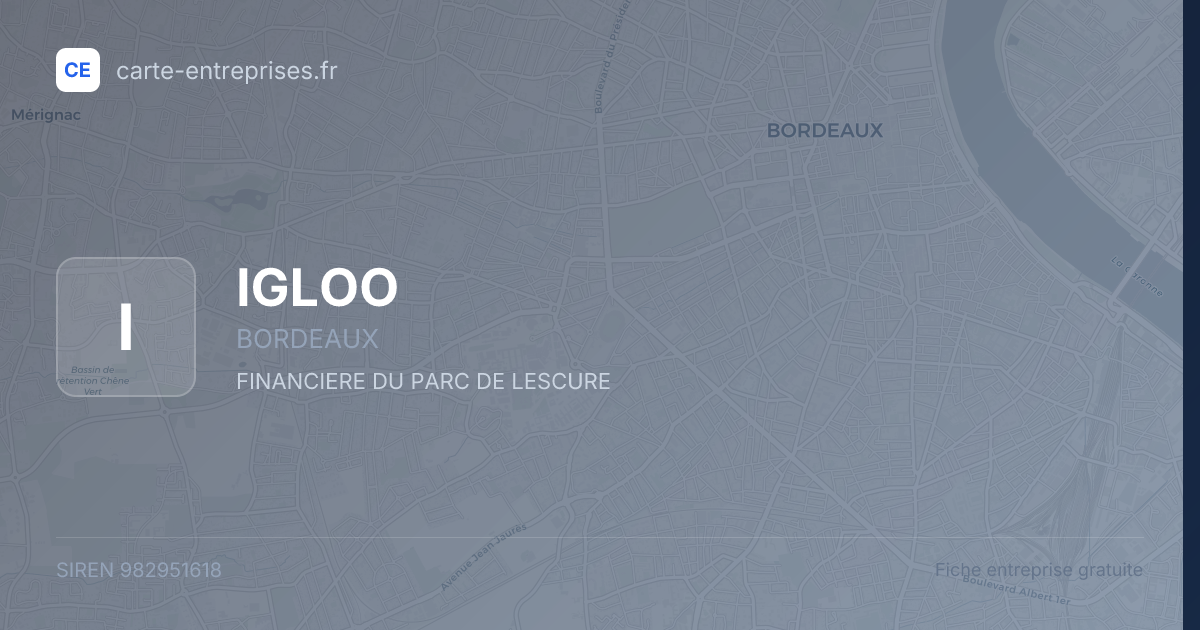 IGLOO — 982951618 — fiche entreprise