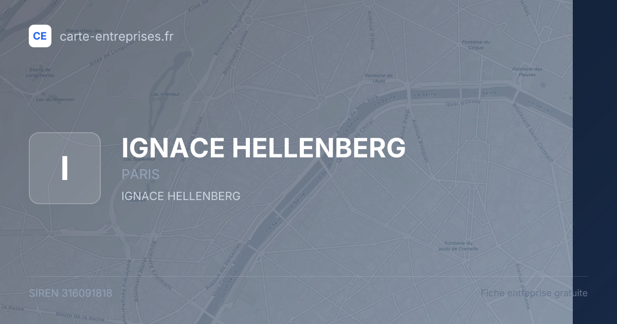 IGNACE HELLENBERG — 316091818 — fiche entreprise