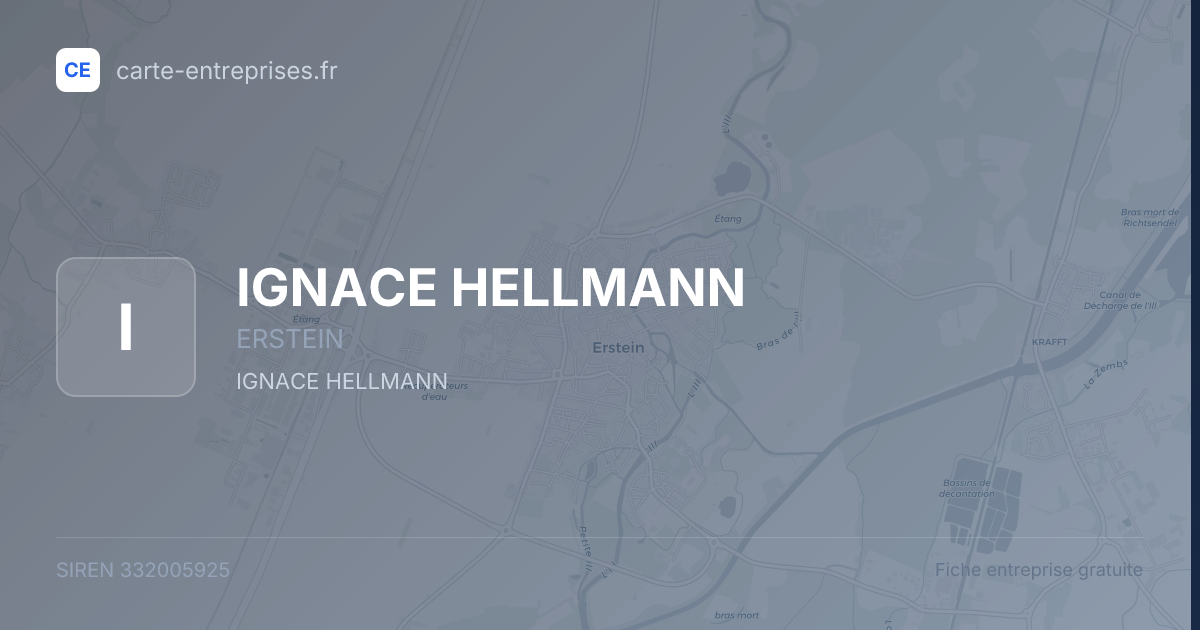 IGNACE HELLMANN — 332005925 — fiche entreprise