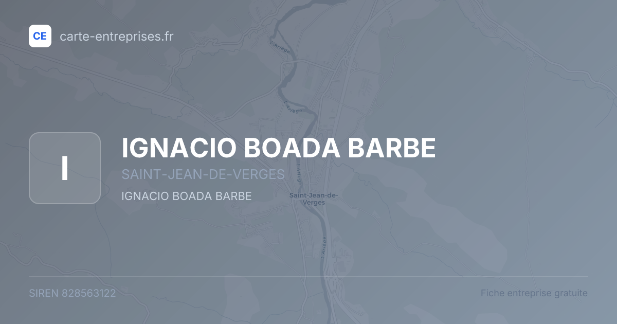 IGNACIO BOADA BARBE — 828563122 — fiche entreprise