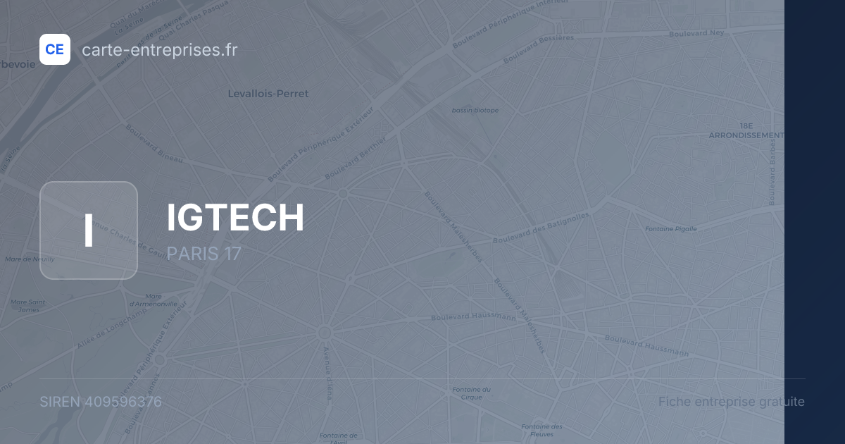 IGTECH — 409596376 — fiche entreprise