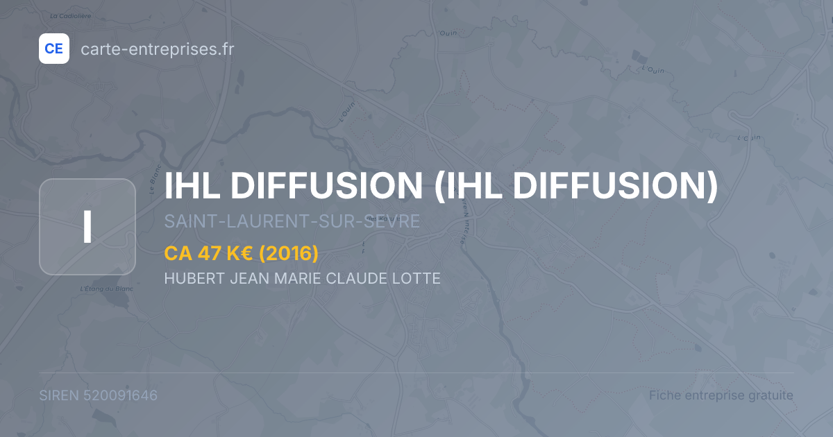 IHL DIFFUSION — 520091646 — fiche entreprise