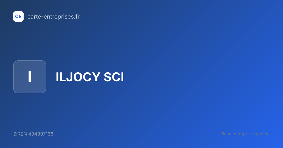 ILJOCY SCI — 494397136 — fiche entreprise