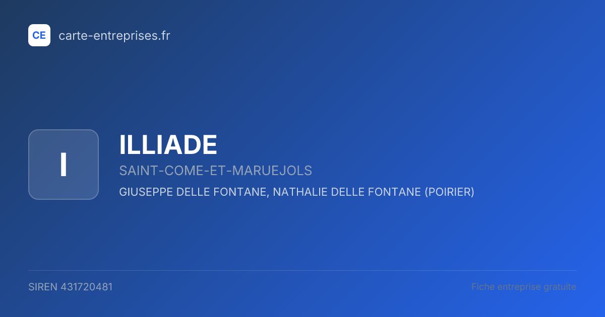 ILLIADE — 431720481 — fiche entreprise