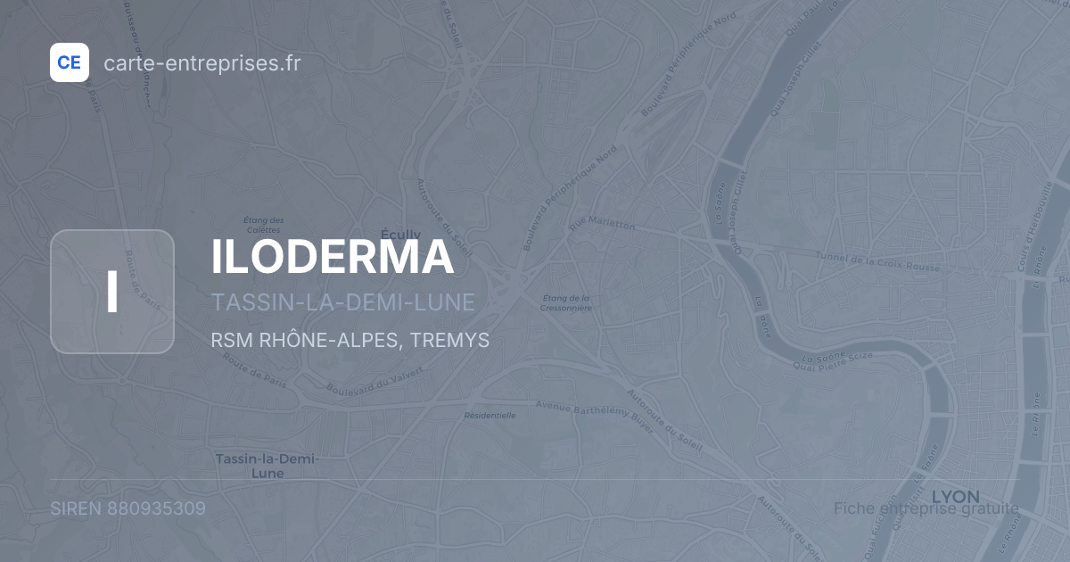 ILODERMA — 880935309 — fiche entreprise