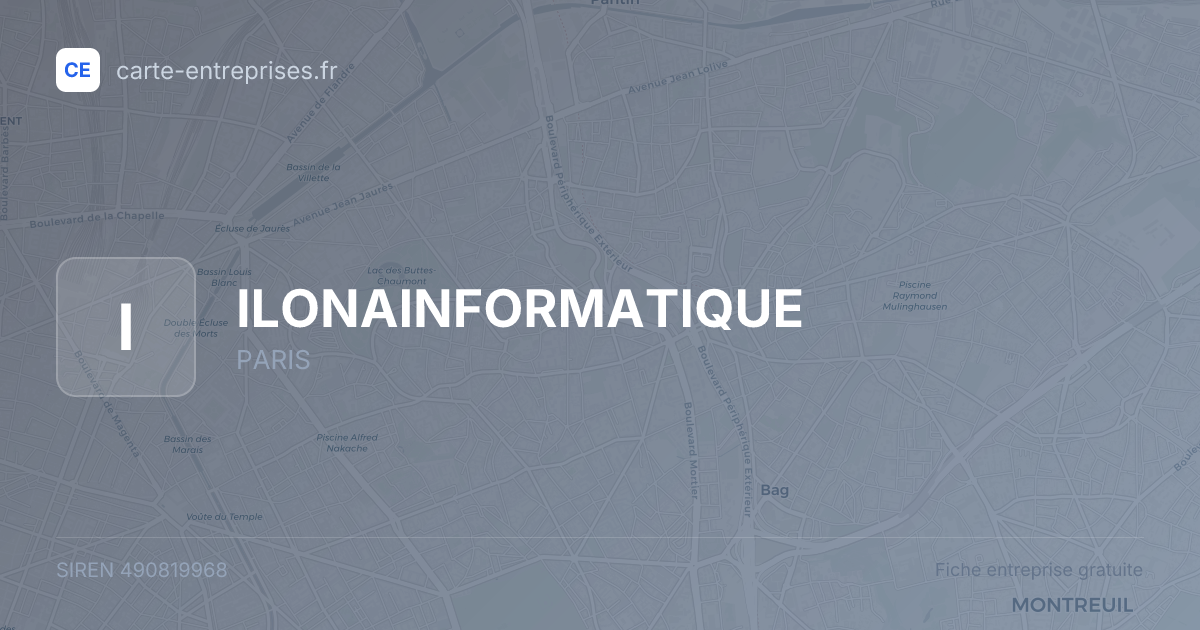 ILONAINFORMATIQUE — 490819968 — fiche entreprise