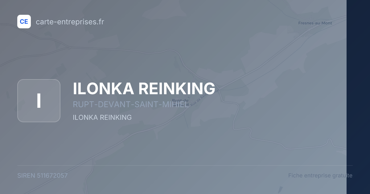 ILONKA REINKING — 511672057 — fiche entreprise