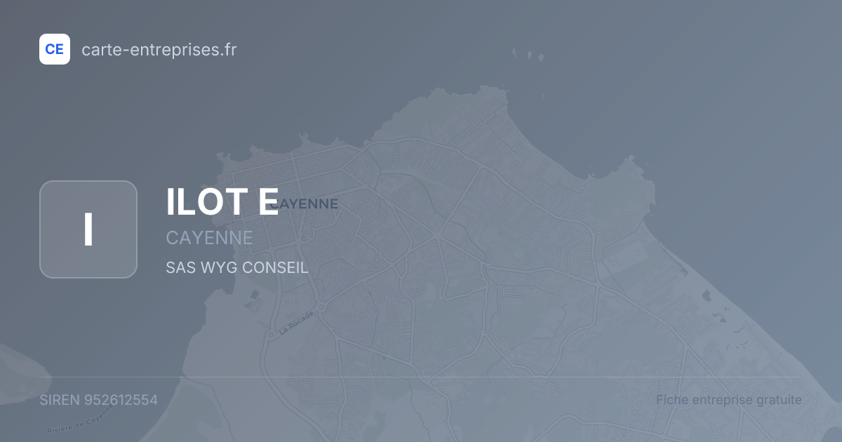 ILOT E — 952612554 — fiche entreprise