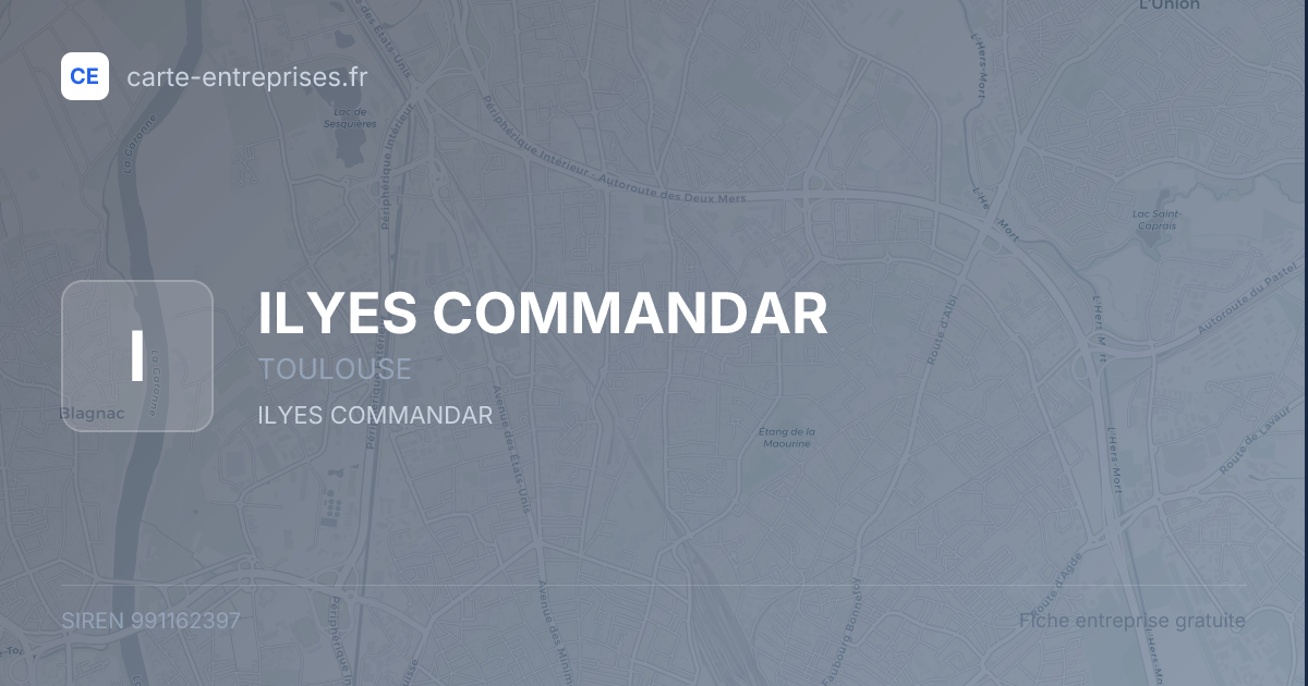 ILYES COMMANDAR — 991162397 — fiche entreprise