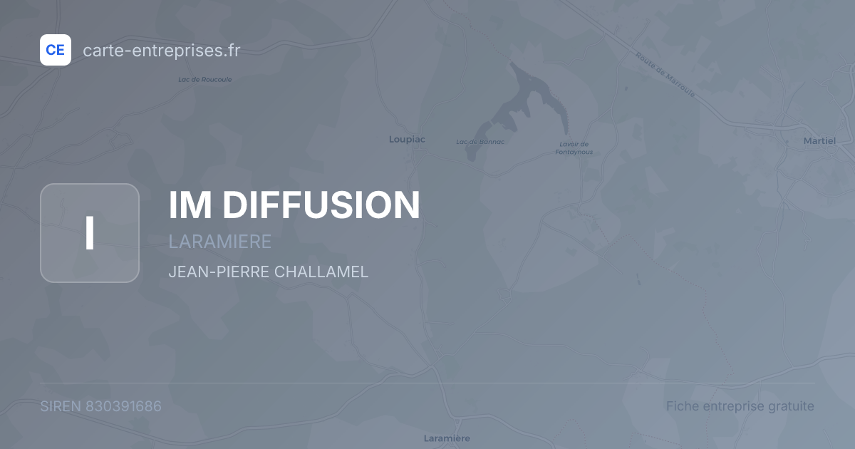 IM DIFFUSION — 830391686 — fiche entreprise