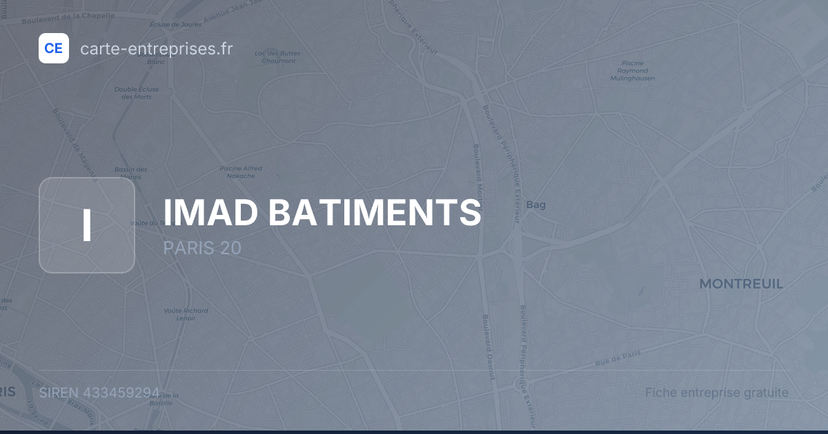 IMAD BATIMENTS — 433459294 — fiche entreprise